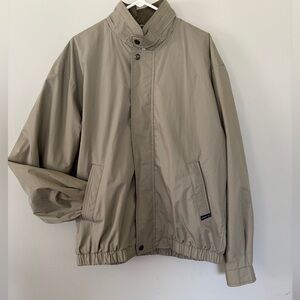 Members Only Vintage Beige Mariner Windbreaker Jacket Size Large Tall